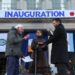 Mamdani NYC Challenges Mayor Zohran Mamdani at inauguration with NYC skyline and public safety focus